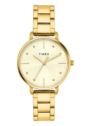TIMEX Champagne Round Dial Analog Women's Watch - TWEL15829