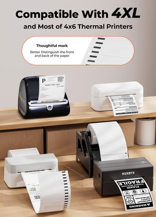 MUNBYN 4 inchx6 inch Direct Thermal Printer Label, Shipping Labels Compatible with Rollo, Jadens, Nelko, DYMO 4XL 1744907,1755120, 220 Sheets/Roll
