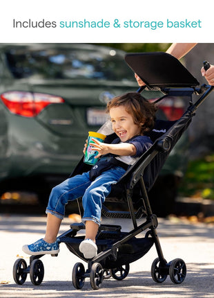 Munchkin Sparrow Travel Baby Stroller for Babies and Toddlers, Ultra Compact and Lightweight, Great for Airplane and Everyday Car Trips, Black