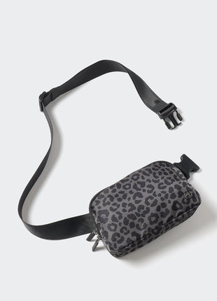 Pander Nylon Fanny Pack for Women, Two-Way Zipper Crossbody Bag