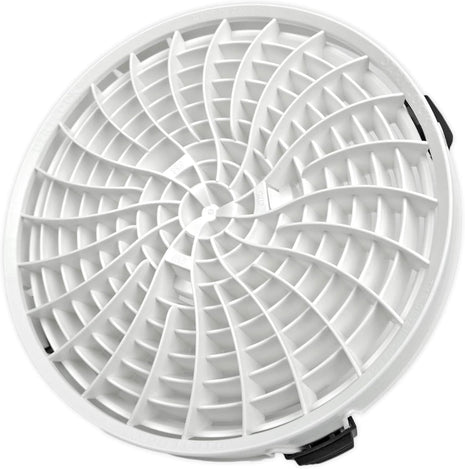 DETAIL GUARDZ Dirt Lock Car Wash Insert – Bucket Filter for 3–8 Gallon Round Pails – Traps Debris, Prevents Swirl Marks – Self-Locking Rubber Grips, Venturi Flow, Cleaning Tool (White)