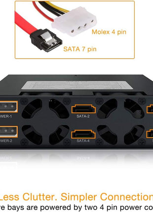 ICY DOCK Rugged 4 x 2.5 SAS/SATA HDD/SSD Mobile Rack Enclosure for 5.25" Bay | ToughArmor MB994SP-4S
