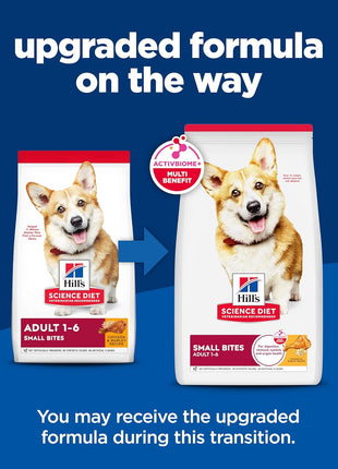 Hill's Science Diet Adult 1-6 Small Bites Dry Dog Food, Chicken & Barley, 5 lb. Bag