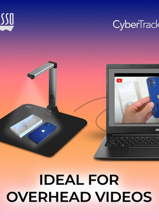 Adesso 4K 8.0 Megapixel Document Camera Classroom Projector for Teachers Video Recording, Photo Capture, OCR Text Recognition, Digital Zoom & Autofocus, Instant Business Scanner Camera Cybertrack 820