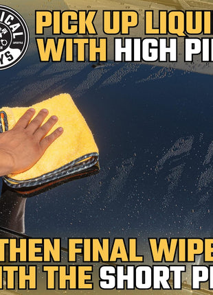 Chemical Guys Professional Grade Premium Microfiber Towels for Cars, Gold, 16 inch x 16 inch, Ultra-Soft and Scratch-Free Car Detailing Cloths for Trucks, Motorcycles, and More - 3 Pack