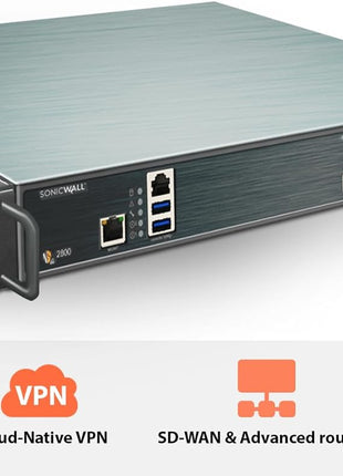 SonicWall NSa2800 High Availability (03-SSC-4692) | Redundant HA Unit for NSa2800 Firewall Synchronization | Next-Generation Firewall | Ideal for Seamless Failover and Network Resilience