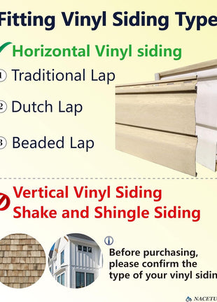 Vinyl Siding Hooks Hanger Siding Clip for Hanging, 20 Pack | No Drill Heavy Duty Hang wreaths, lights, signs and outdoor decorations without drilling or damaging vinyl siding.