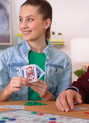 SEQUENCE- Original SEQUENCE Game with Folding Board, Cards and Chips by Jax ( Packaging may Vary ) White, 10.3" x 8.1" x 2.31"