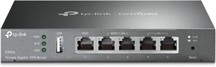 TP-Link ER605 V2, Wired Gigabit VPN Router | Up to 3 WAN Ethernet Ports + 1 USB WAN, SPI Firewall SMB Router, Omada SDN Integrated, Load Balance, Lightning Protection