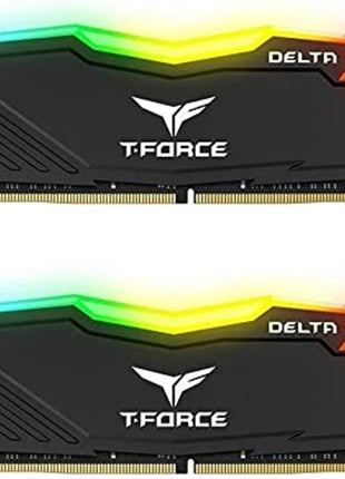 TEAMGROUP Team T-Force Delta RGB DDR4 Gaming Memory, 2 x 8 GB, 3200 Mhz, 288 Pin DIMM, Black