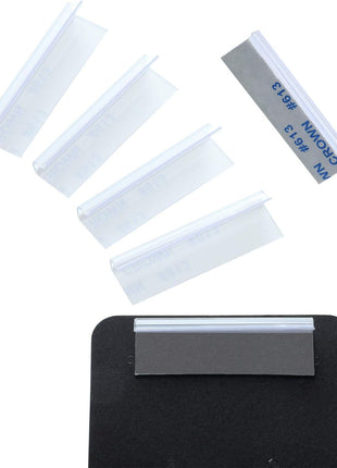 150 Pieces Earring Card Adapter Self-Adhesive Lip Adapter Plastic Lip Hanger for Earring Necklace Card Display (1.5 x 0.5 inch)