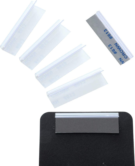 150 Pieces Earring Card Adapter Self-Adhesive Lip Adapter Plastic Lip Hanger for Earring Necklace Card Display (1.5 x 0.5 inch)