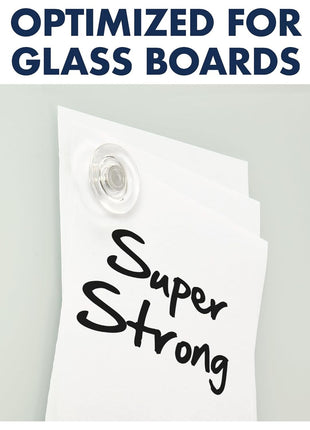 Quartet Strong Magnets, Glass Whiteboard, Dry Erase Board, Large, Clear Rare Earth Magnets, 6 Pack (85391)