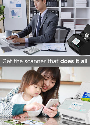 ScanSnap iX2500 Wireless or USB High-Speed Cloud Enabled Document, Photo & Receipt Scanner with Large 5 inch Touchscreen and 100 Page Auto Document Feeder for Mac or PC, Black
