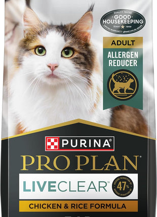 Purina Pro Plan Allergen Reducing, High Protein Cat Food, LIVECLEAR Chicken and Rice Formula