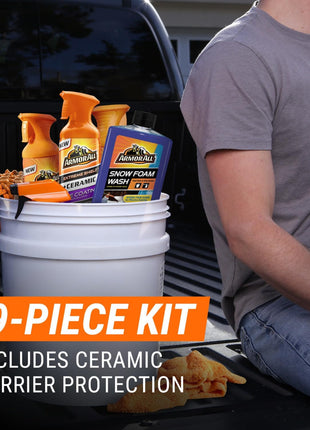 Armor All Ultimate Car Detailing Kit, Includes Car Wash, Glass Cleaner, Tire Cleaner, Microfiber Accessories (9 Piece Kit)