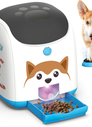 Dog Puzzle Feeder Toy – Remote Control Automatic Treat Dispenser with Light, Interactive IQ Training Slow Feeder, Large Capacity for All Dog Breeds