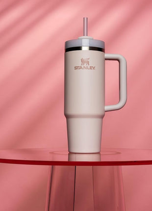 STANLEY Quencher H2.0 Tumbler with Handle and Straw 30 oz | Flowstate 3-Position Lid | Cup Holder Compatible for Travel | Insulated Stainless Steel Cup | BPA-Free | Rose Quartz 2.0