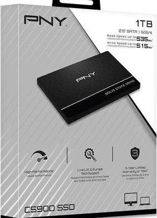 PNY CS900 1TB 3D NAND 2.5 inch SATA III Internal Solid State Drive (SSD) - (SSD7CS900-1TB-RB)