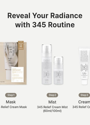 Dr.Althea 345 Relief Cream & Mist Duo, Korean Vegan Skin Care Set