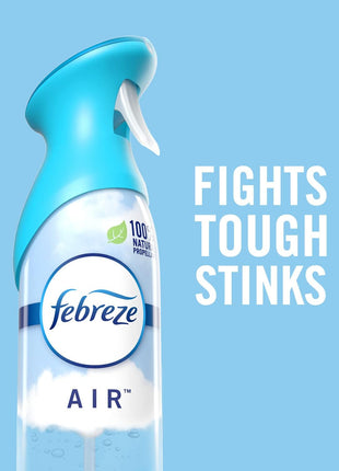 Febreze Air Mist Air Freshener Spray, Odor Fighting Room Spray, Air Fresheners for Home and Bathroom and Kitchen, Aerosol Can, Heavy Duty Crisp Clean Scent, 8.8oz, 3 Count