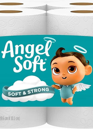 Angel Soft Toilet Paper, 16 Mega Rolls = 64 Regular Rolls, Soft and Strong Toilet Tissue