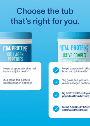 Vital Proteins Active Complex, 20g Collagen Peptides, 10.37oz | 20g Collagen Peptides, Supports Joint Comfort, Movement & Mobility, Daily Supplement, 14 Servings