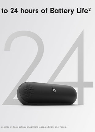 Beats Pill - Portable Bluetooth Speaker - Up to 24H Battery Life, Water Resistant, Bluetooth, Apple & Android Compatible, Seriously Loud Sound for Home, Outdoor and Travel - Matte Black