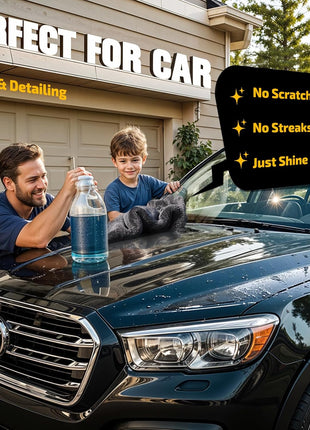 2-Pack 1200 GSM Car Drying Towels – Microfiber Towels for Cars (36 inch x 24 inch), Ultra-Absorbent, Streak-Free, Scratch-Free, No Water Spots, Double-Twist Pile & Edgeless Design