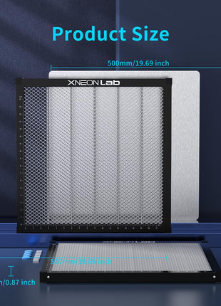 Honeycomb Laser Bed - 500 × 500 × 22mm Working Table with Aluminum Panel for XTool D1 /D1 Pro and Most Engraver Cutting Machine,Engraver Machine Accessories for Smooth Cut