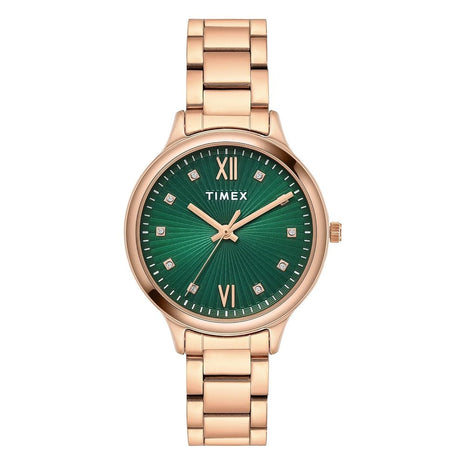 TIMEX Trendline Green Round Dial Analog Women's Watch - TWTL12115