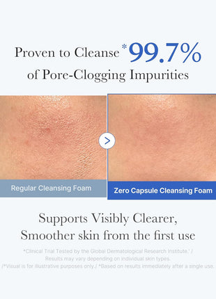 medicube Zero Pore Clear Blue Capsule Facial Deep Cleanser for Skin Texture, Blackhead & Pore Care | AHA, BHA & PHA for Double Cleansing, Daily Gentle Face Wash, Korean Skincare | 120g / 4.23 oz