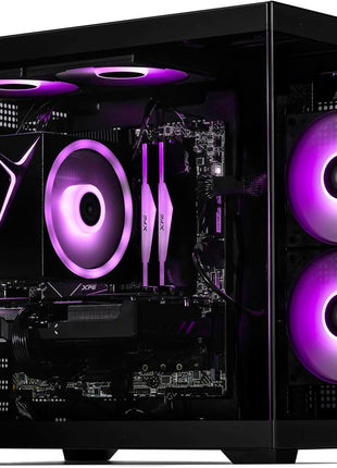 STORMCRAFT Sirius Gaming PC, Intel Core i5 14400F 4.7GHz, RTX 4060 8GB GDDR6, 16GB DDR5 RGB 6000MHz, 1TB NVMe Gen4 SSD,PRO B760M-VC WIFI, Desktop Computer VR & AI Ready, Win 11 Home Pre Built Tower PC