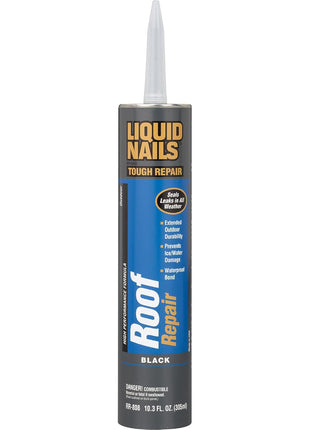 Liquid Nails Roof Repair (RR808), 10.3 oz | Waterproof All-Weather Leak & Crack Sealant for Exterior Roofing, Prevents Ice & Water Damage