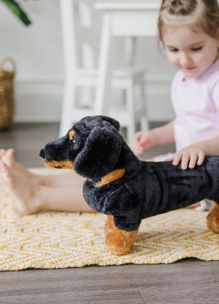 Melissa & Doug Giant Dachshund - Lifelike Stuffed Animal Dog Large
