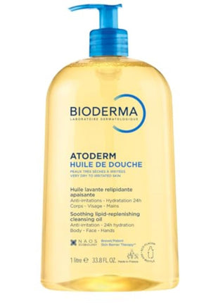 Bioderma Atoderm Shower Oil, Cleansing Oil For Face & Body, Nourishing Cleansing Oil For Dry to Atopic Sensitive Skin For Softer & Smooth Skin For Your Whole Family