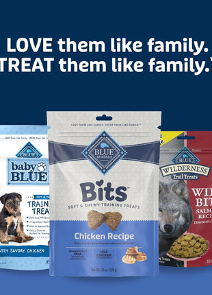 Blue Buffalo Bits Soft Dog Treats for Training, Made with Natural Ingredients & Enhanced with DHA, Chicken Recipe, 19-oz Bag (Pack of 4)