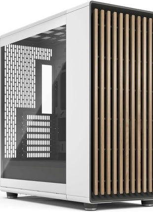 Fractal Design North XL RC Chalk White TG Clear - Reverse Connection Motherboard Compatible - Three 140mm Aspect PWM Fans Included- Type C USB - ATX Airflow Full Tower PC Gaming case