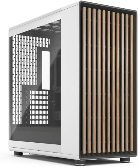Fractal Design North XL RC Chalk White TG Clear - Reverse Connection Motherboard Compatible - Three 140mm Aspect PWM Fans Included- Type C USB - ATX Airflow Full Tower PC Gaming case