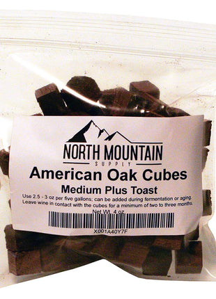 North Mountain Supply - AMTC-4oz American Oak Cubes (Medium Toast, 4 Ounce)