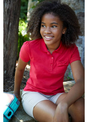 French Toast Girls' Long Sleeve Woven Shirt with Peter Pan Collar