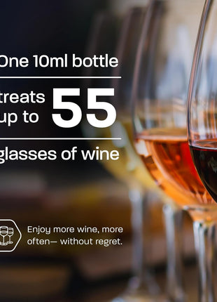 Drop It Wine Drops, Original - 10 mL, 2 Pack - Naturally Reduces Sulfites & Tannins in Red, White & Sparkling Wines - Portable, Easy to Use - Treats Up to 55 Glasses/9 Bottles of Wine Each - USA Made