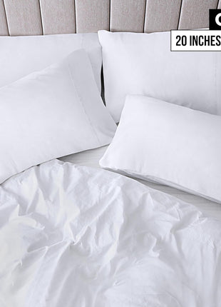 Utopia Bedding Queen Pillow Cases   4 Pack   Envelope Closure   Soft Brushed Microfiber Fabric   Shrinkage and Fade Resistant Pillow Covers Queen Size 20 x 30 Inches (Queen, White)
