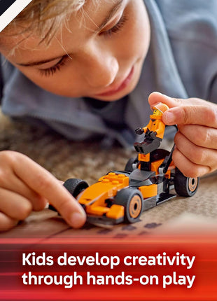 LEGO City F1 Driver with McLaren Race Car Toy - Model Car Building Toy Kit for Kids, Boys and Girls, Ages 6+ - F1 Collectible for Fans - with a Driver Minifigure - Gift Idea for Birthdays - 60442
