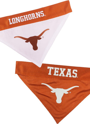 Pets First Collegiate Pet Accessories, Reversible Bandana, Texas Longhorns, Small/Medium