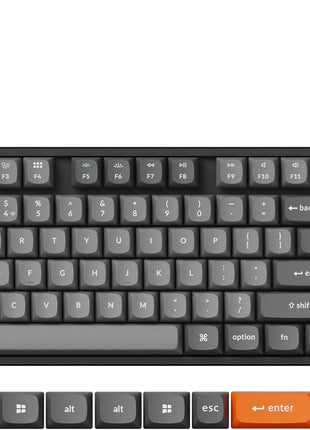 Keychron K8 MAX Wireless Mechanical Keyboard, 2.4GHz/Bluetooth/USB-C, RGB, Aluminum Frame, QMK/VIA, Programmable Macros, PBT Keycaps, For Mac Windows, Super Red Switch
