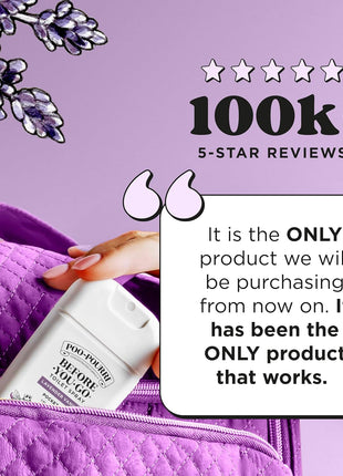 Poo-Pourri Before-You-Go Pocket Toilet Spray, Travel Essentials, Lavender Vanilla, 1 Fl Oz, Up to 50 Uses, On-The-Go Bathroom Odor Deodorizer with Essential Oils, TSA Approved Size
