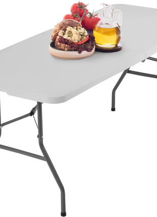 BestOffice 6FT Picnic Table Folding, Camping, Plastifor Party Event,White