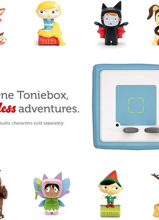 Toniebox 1 Audio Player Starter Set with Playtime Puppy - Listen, Learn, and Play with One Huggable Little Box - Light Blue