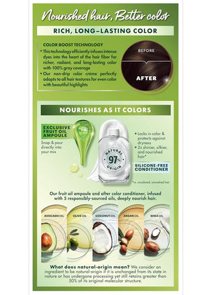 Garnier Hair Color Nutrisse Nourishing Creme, 40 Dark Brown (Dark Chocolate) Permanent Hair Dye, 1 Count (Packaging May Vary)